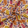 Printed Popelin FANOU Brown / Mustard